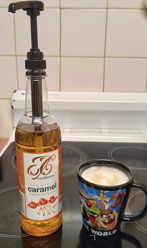 Customer photo review of Caramel Coffee Syrup