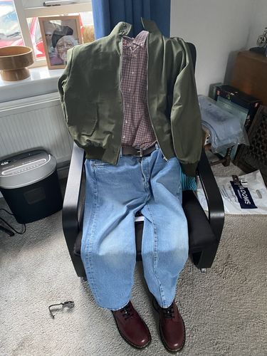 Customer photo review of Mens Classic Harrington Jacket - Olive