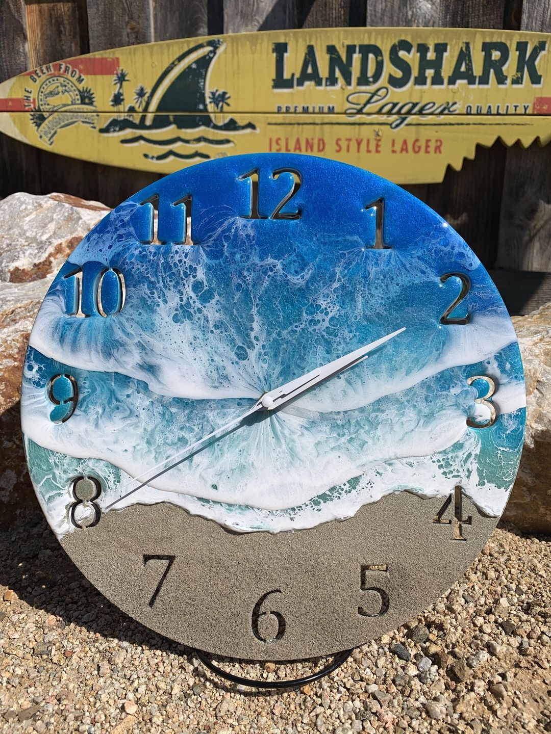 Customer photo review of Unfinished Wooden Clock Silhoutte - Craft- up to 24" DIY