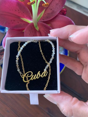 Customer photo review of LOANYA Namenskette mit persönlicher Gravur