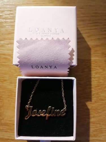 Customer photo review of LOANYA Namenskette mit persönlicher Gravur