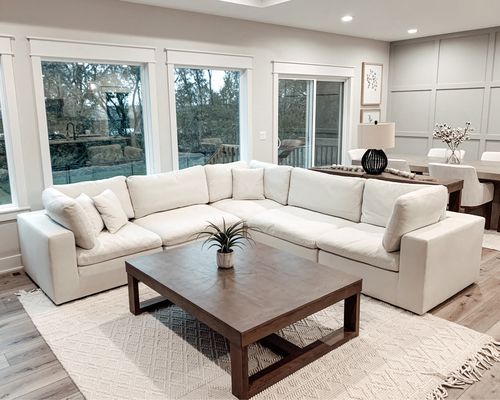 Customer photo review of SKY LINEN PLUSH MODULAR 5 PIECE SECTIONAL