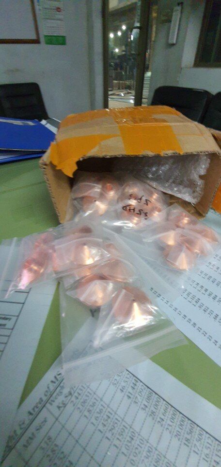 Customer photo review of Cloudray Raytools A Type Laser Cutting Nozzles
