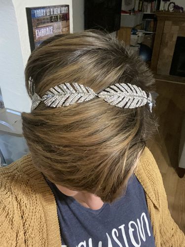 Customer photo review of Shiny Leaf Tiara