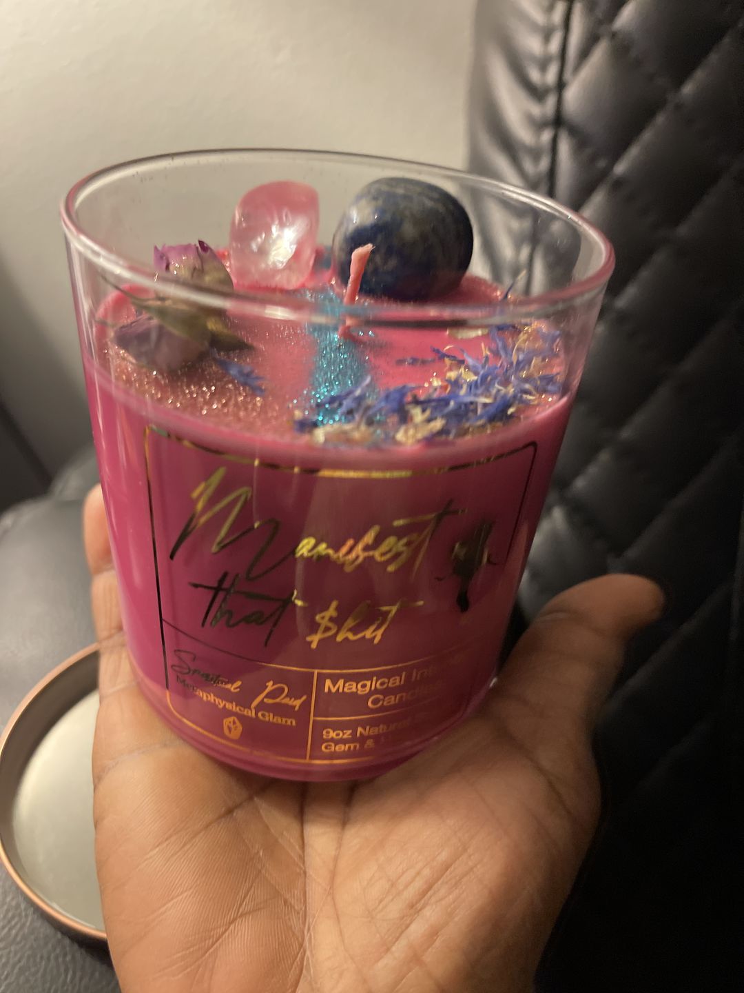 Customer photo review of Manifest That $h*t Limited Edition Manifestation Candle- Alchemy - Rapid Manifestation