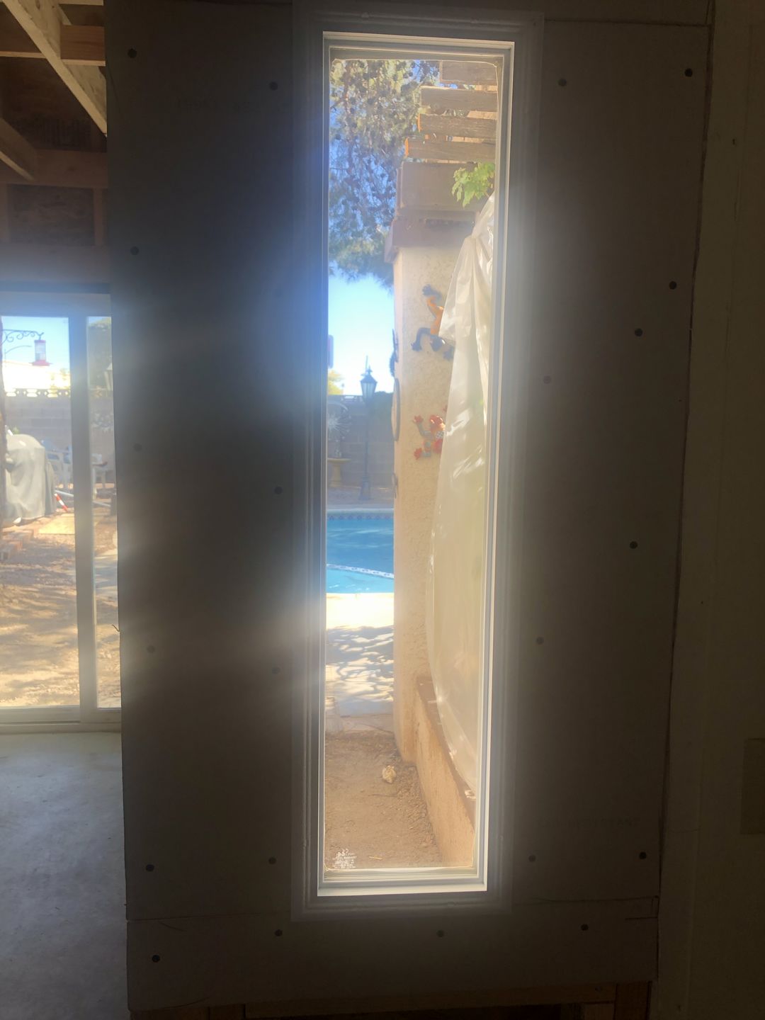 Customer photo review of Clear 1 Lite Glass and Frame Kit (Half Sidelite 8" x 36" Glass Size)