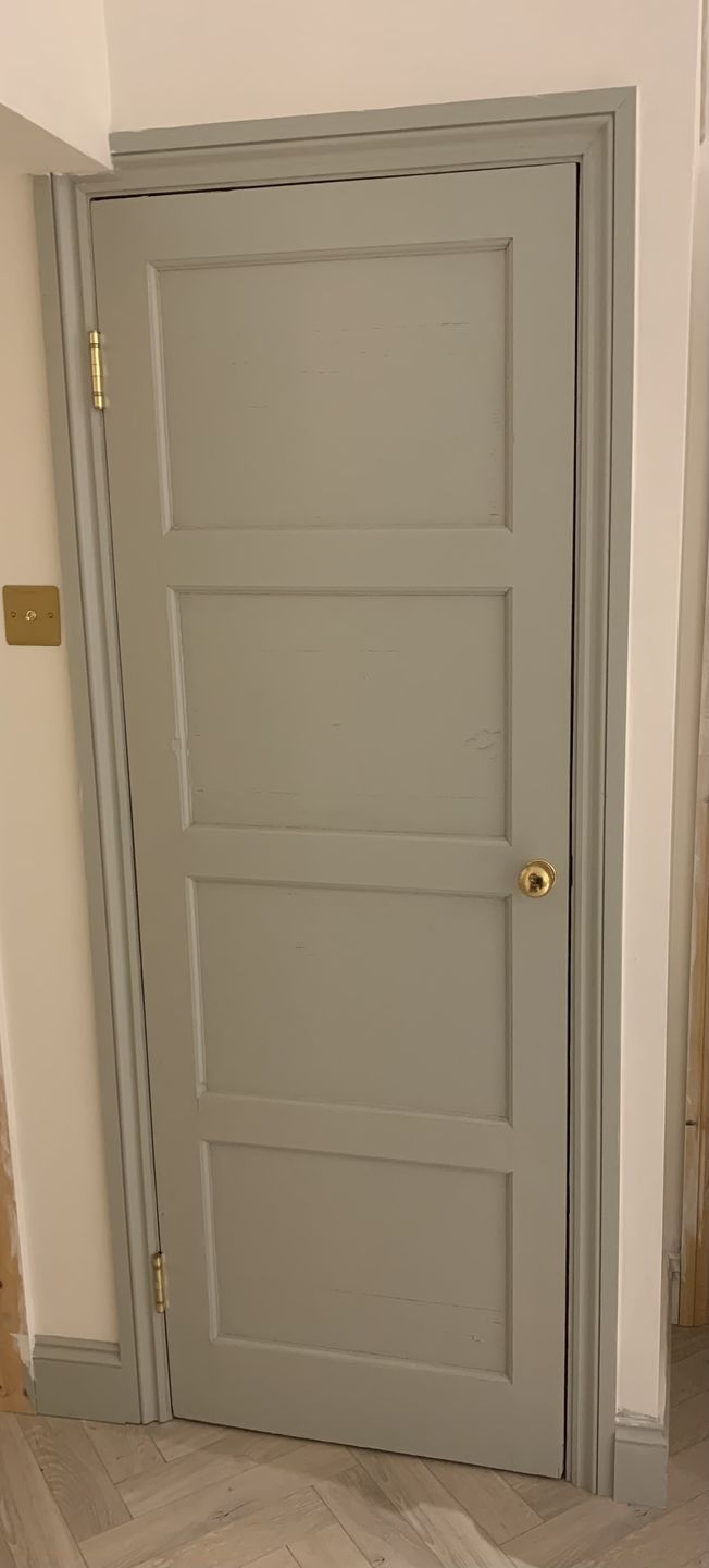 Customer photo review of Polished Brass Mushroom Mortice/Rim Knob Set