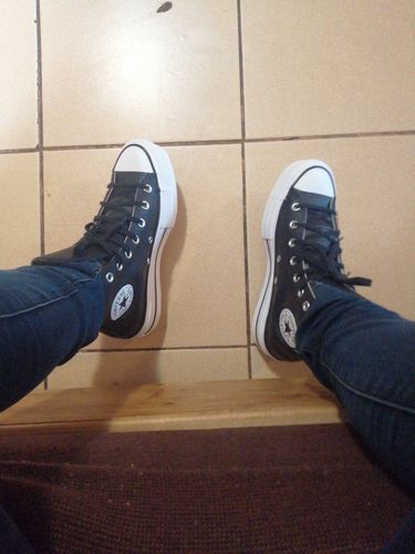 Comprar Converse negras piel plataforma 59,95€ | Envío Gratis 
