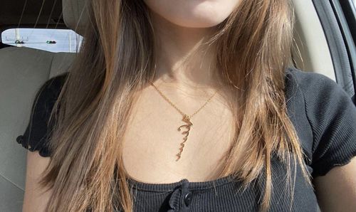 Customer photo review of Signature Name Necklace
