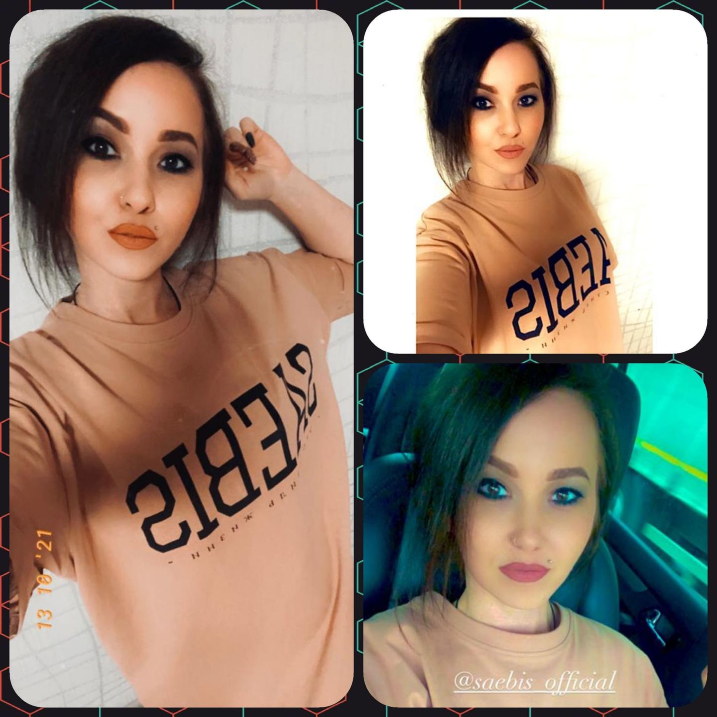 Customer photo review of Lifestyle Damen T-Shirt Kleid sandfarben by SAEBIS®