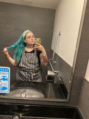 Customer photo review of Striped Chambray