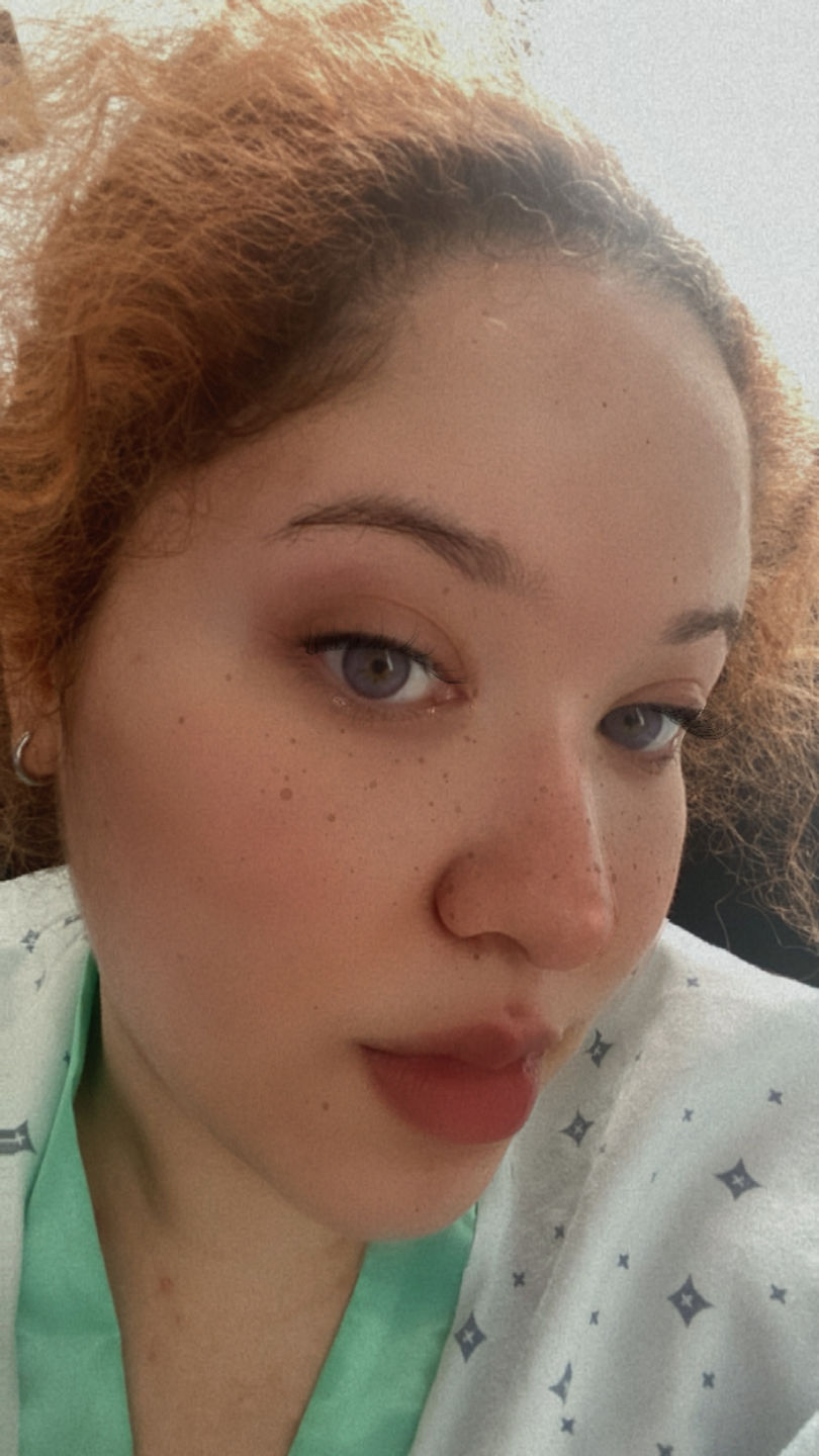 Customer photo review of PRIMAL® Charm Lilac - Purple Colored Contact Lenses