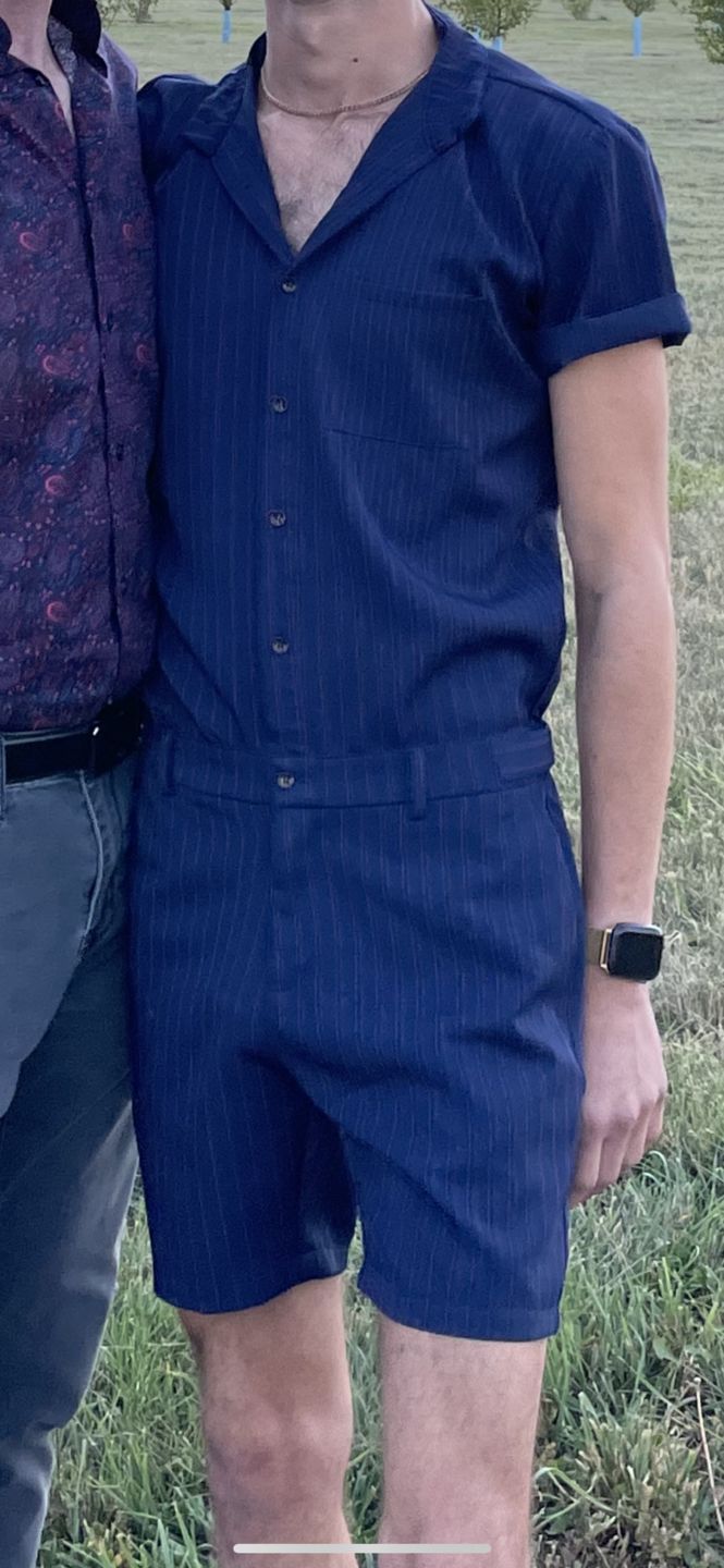 Customer photo review of Navy Chateaux Romper