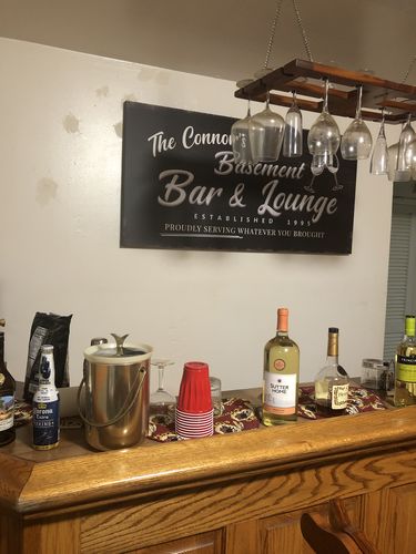 Customer photo review of Basement Bar And Lounge Sign