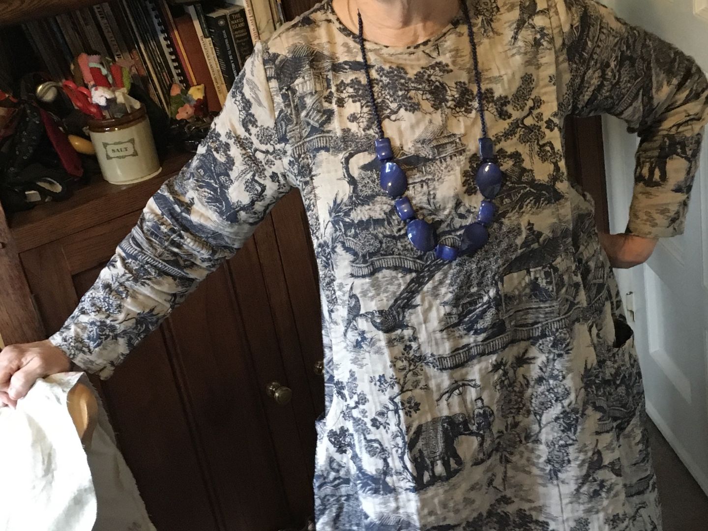 Customer photo review of Plus Size - Winter Printing 100%Cotton Floral Dress Robe