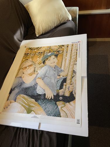 Customer photo review of Custom Diamond Painting Kits for Adults DIY 5D - Photo Diamond Art Shipped from USA