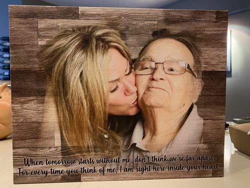 Customer photo review of Loss of Father Gift Dad Memorial Sign Sympathy Gift Father Remembrance Father Memorial Gift Bereavement Condolence Keepsake Grieving Dad