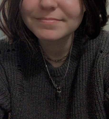 Customer photo review of Eternal Wings Necklace