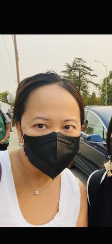 Customer photo review of [USA] EVER FRESH S-SIZE KIDS KF94 (BLACK/WHITE)