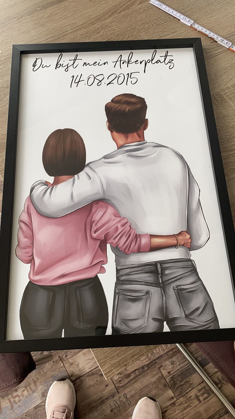 Customer photo review of Pärchen (Mann & Frau) - Personalisiertes Poster