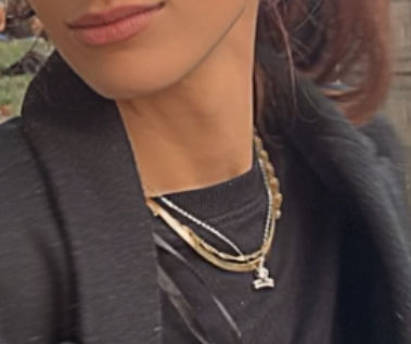 Customer photo review of Snake Skin Kette | 18K vergoldet