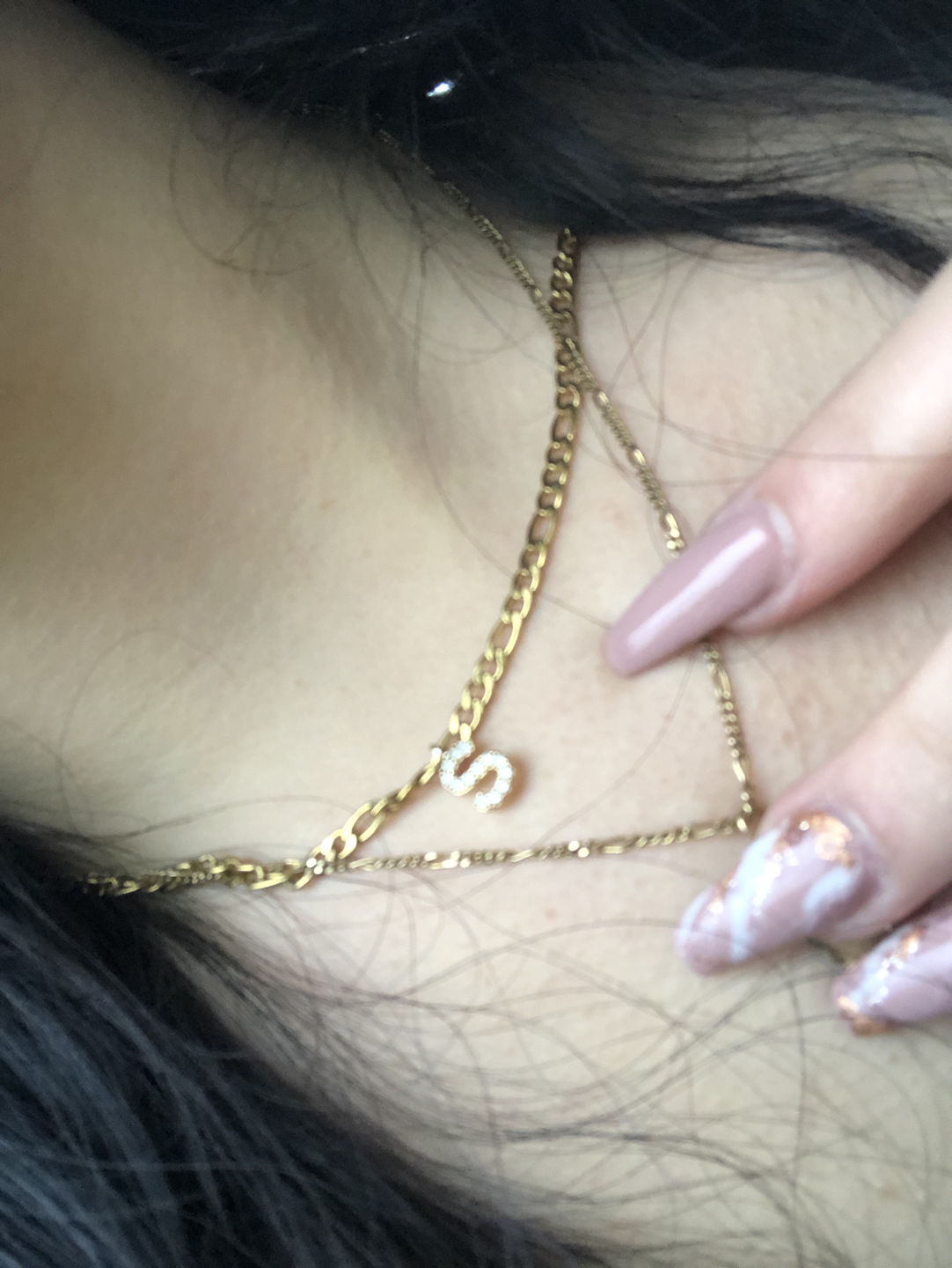 Customer photo review of Classic Letter Halskette | 18K vergoldet
