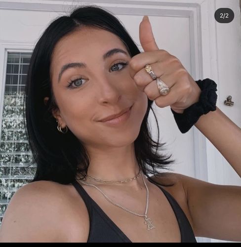 Customer photo review of 14k Gold Figaro Layering Chain