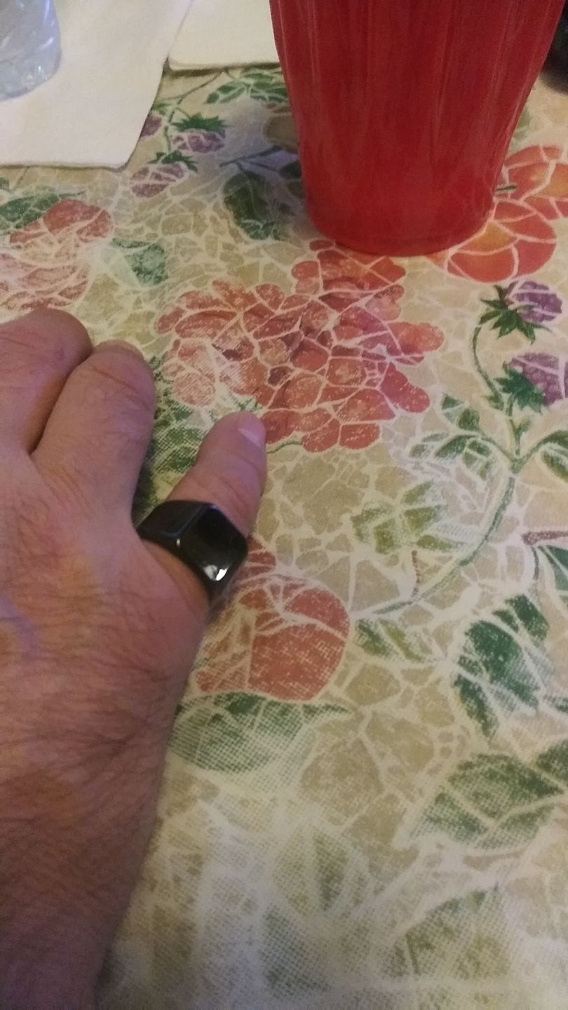 Customer photo review of Matte Black Onyx Vikings Energy Ring
