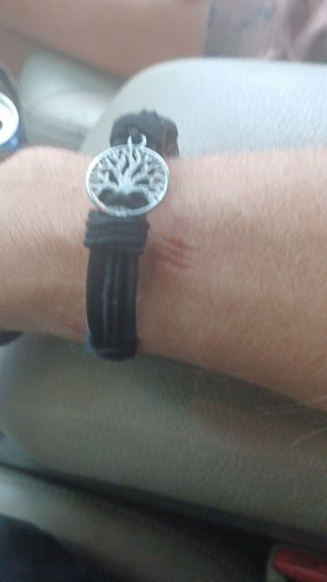 Customer photo review of Yggdrasil - High Quality Leather Bracelet
