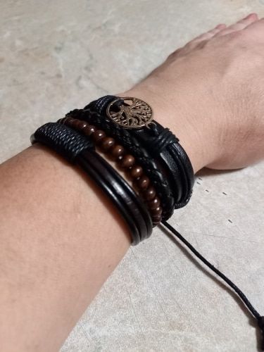 Customer photo review of Yggdrasil - High Quality Leather Bracelet
