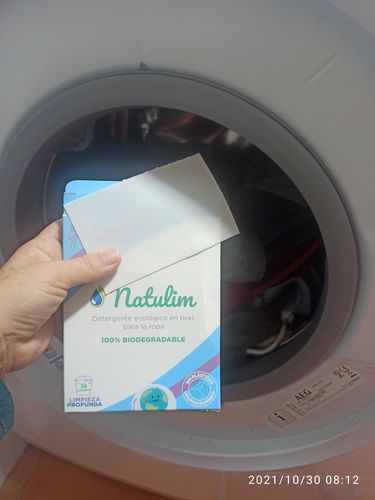 Customer photo review of Eco-Tiras de Detergente 40 lavados Natulim