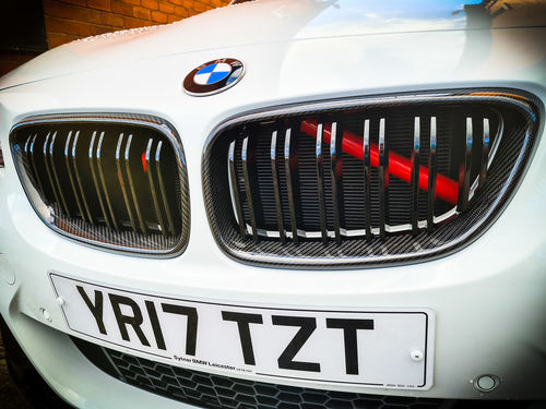 Customer photo review of MHC BMW M2/M235i/M240i Double Slat Front Grilles In Gloss Carbon Fibre (F87/F22/F23)