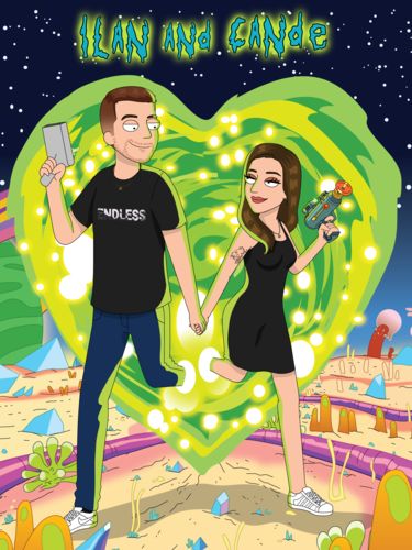 Customer photo review of 'Rick and Morty' Custom Portrait