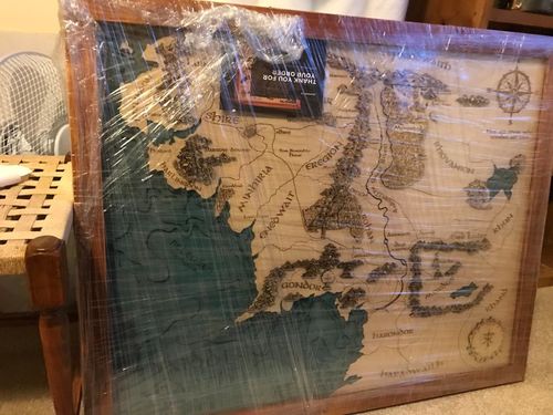 Customer photo review of 3D EARTH WOOD MAP