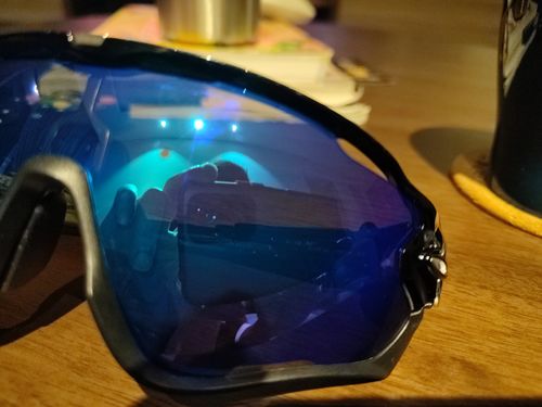 Customer photo review of MRY Replacement Lenses for Oakley Jawbreaker