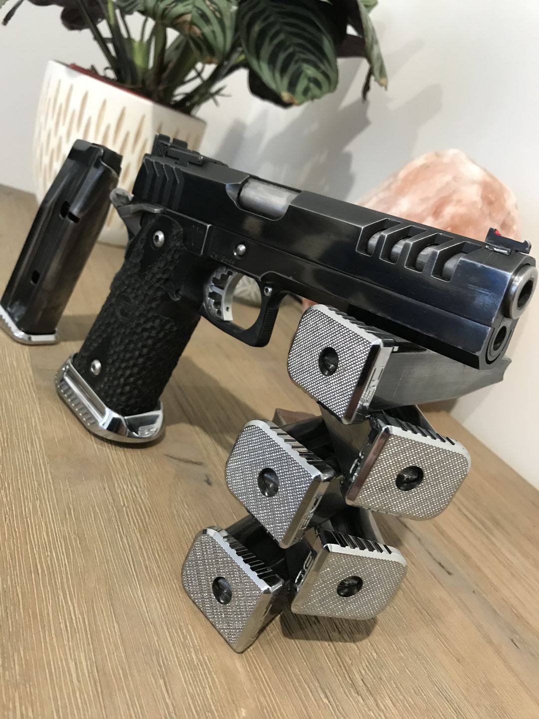 Customer photo review of STI 2011 Staccato/BUL Armory | Brass | Double Stack Magazine Base Pad Set | IPSC Standard Division