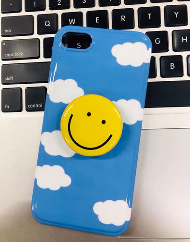 Customer photo review of Indie Aesthetic Clouds iPhone Case