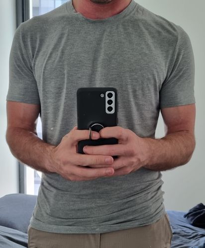 Customer photo review of Active Tapered Slim Fit Jeans - Indigo