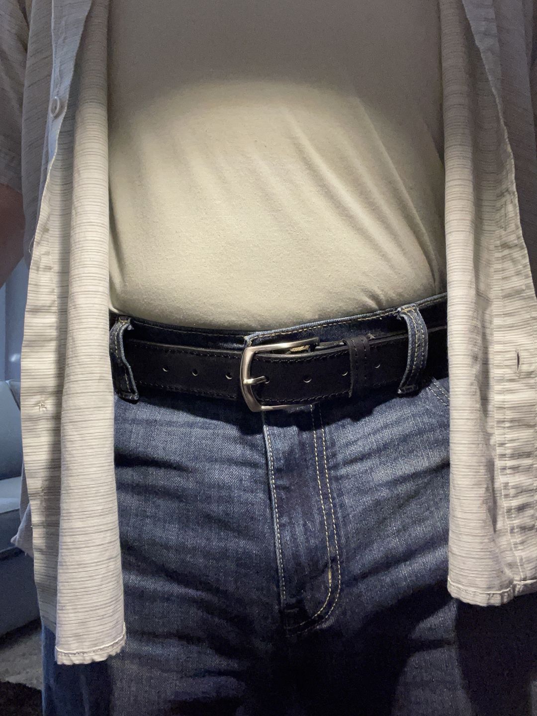 Customer photo review of The Milestone Belt - Black Formal 100% Real Leather Belt