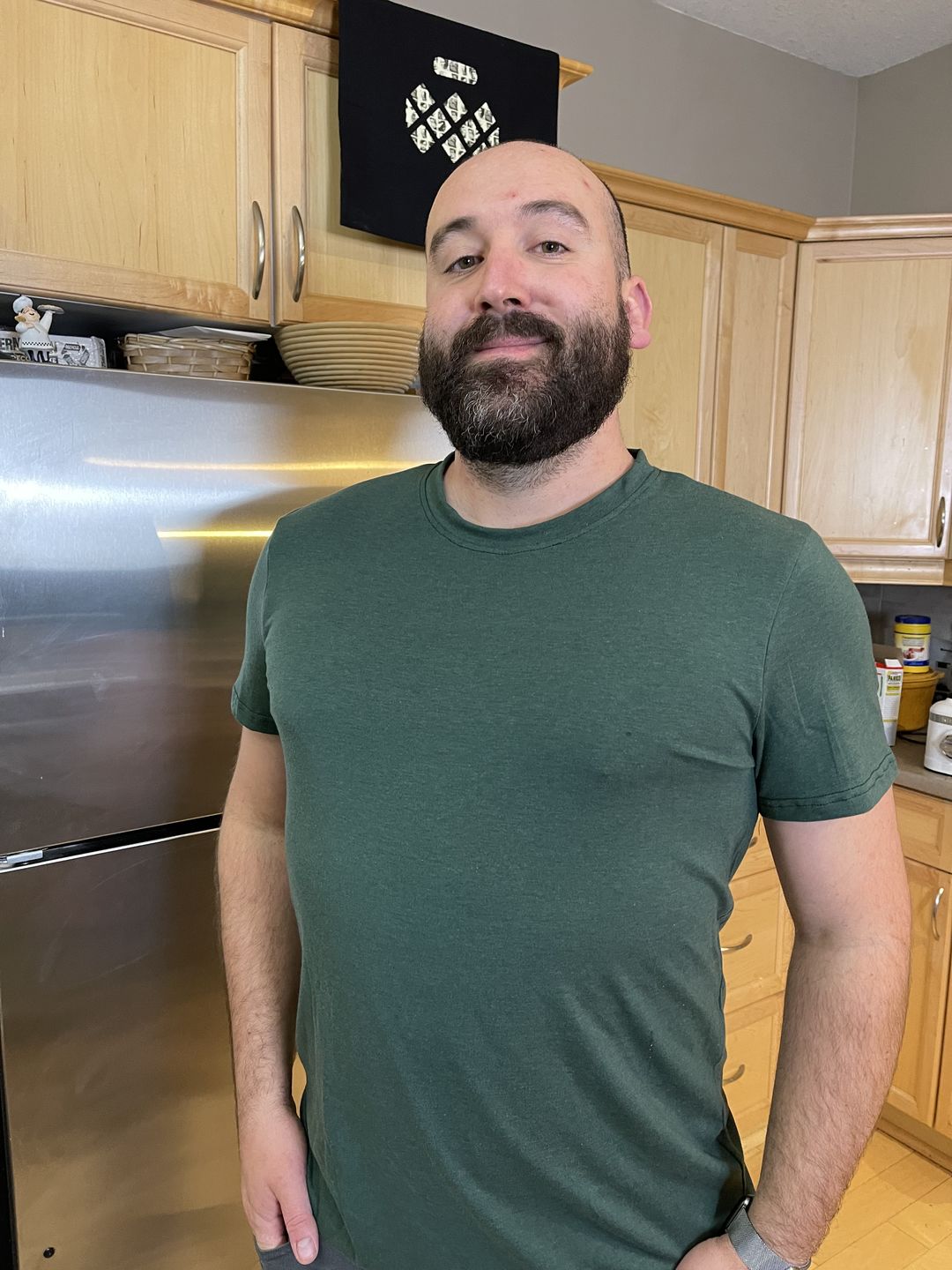 Customer photo review of *Freshly Baked* Men's Crew Tee