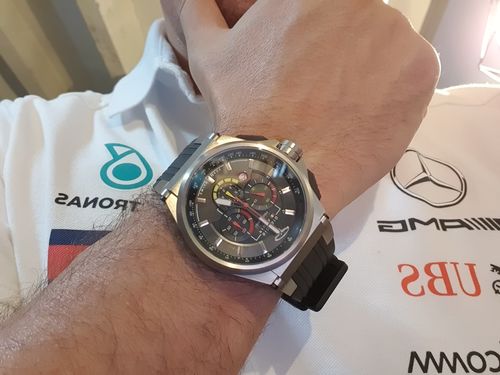 Customer photo review of Strat-3 - Black Titanium Swiss Sport Chrono Watch