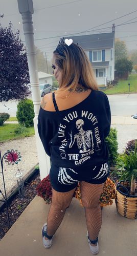 Customer photo review of 153 - Regret Wide Neck Sweatshirt