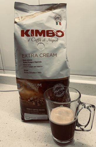 Customer photo review of Kimbo Espresso Extra Cream 1kg Grano Entero