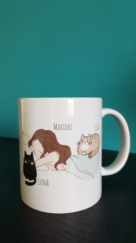 Customer photo review of Personalized Cat Mug