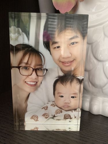 Customer photo review of 7.5 x 12.5 cm Free Standing Acrylic Photo Block