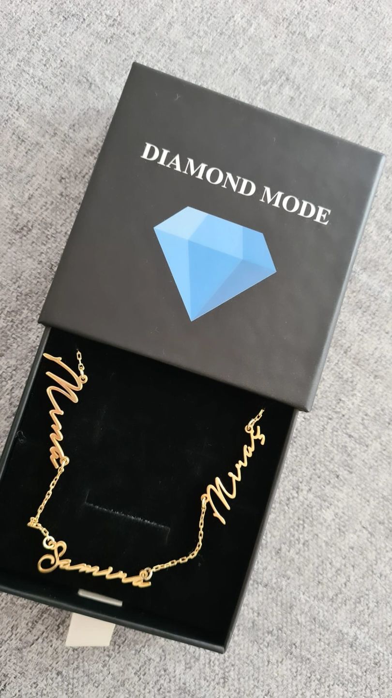 Customer photo review of 3er Signatur Namenskette | 18K vergoldet