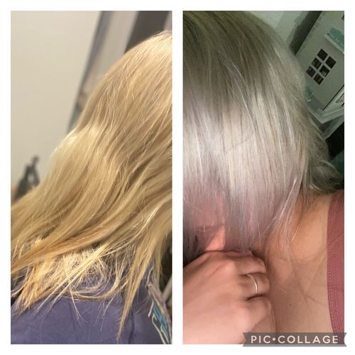 Customer photo review of Milkshake Silver Shine Shampoo 300ml