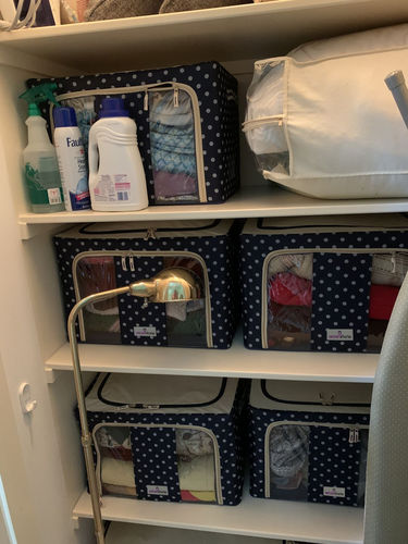Customer photo review of UrbanStorie® Foldable Closet Storage Boxes, Store your Clothes, Sarees, Blankets, Winter Items.