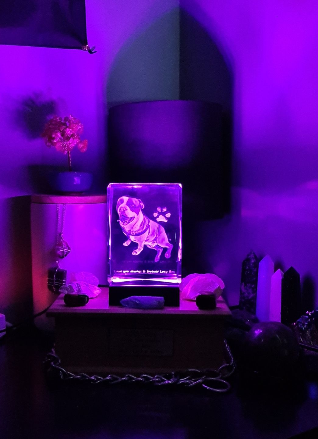 Customer photo review of Big Crystal Rectangle - 80mm x 110mm x 60mm