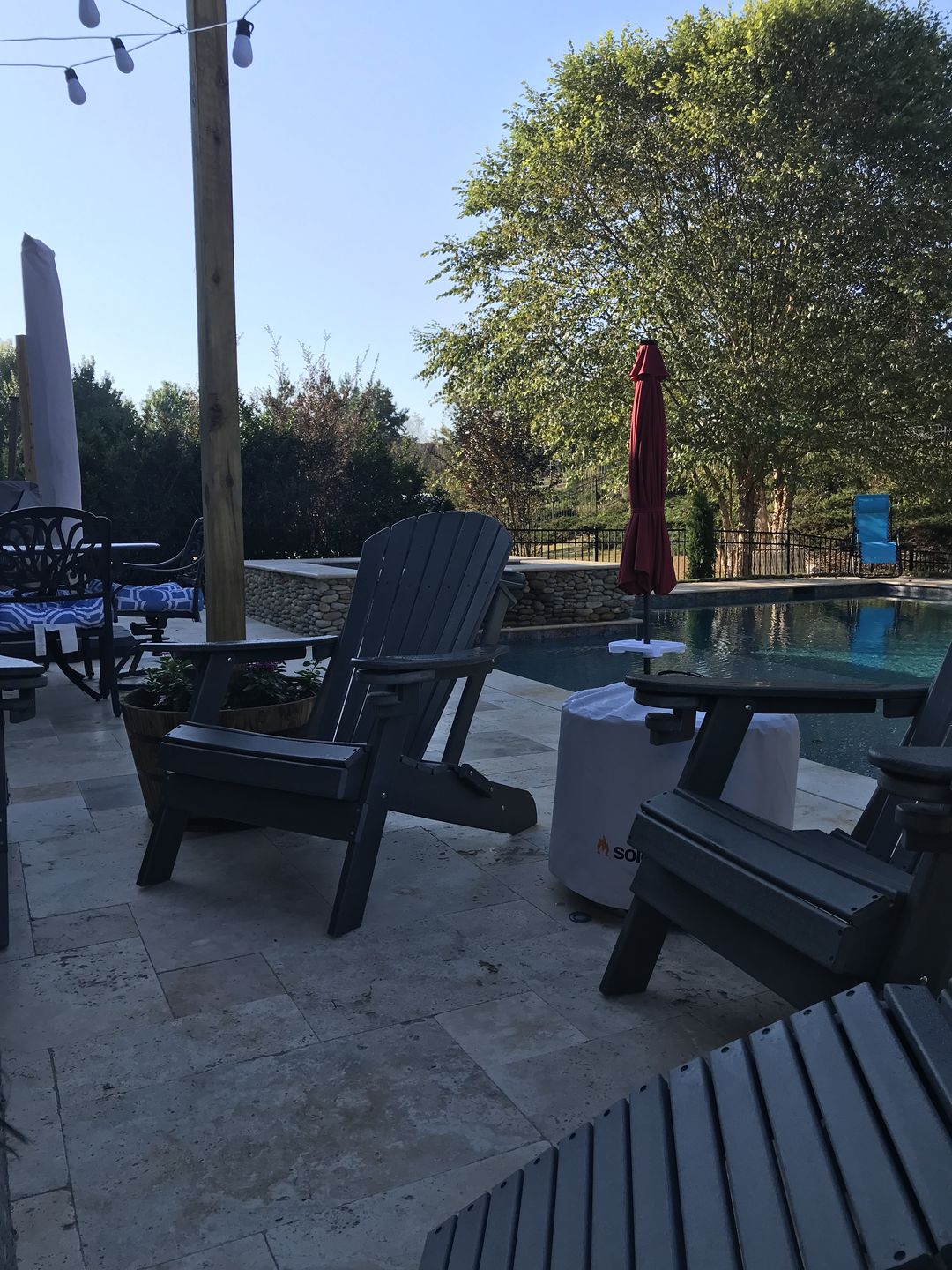 Customer photo review of Set of 4 - DuraWeather Poly&reg; King Size Folding Adirondack Chair with Collapsible Cup Holders